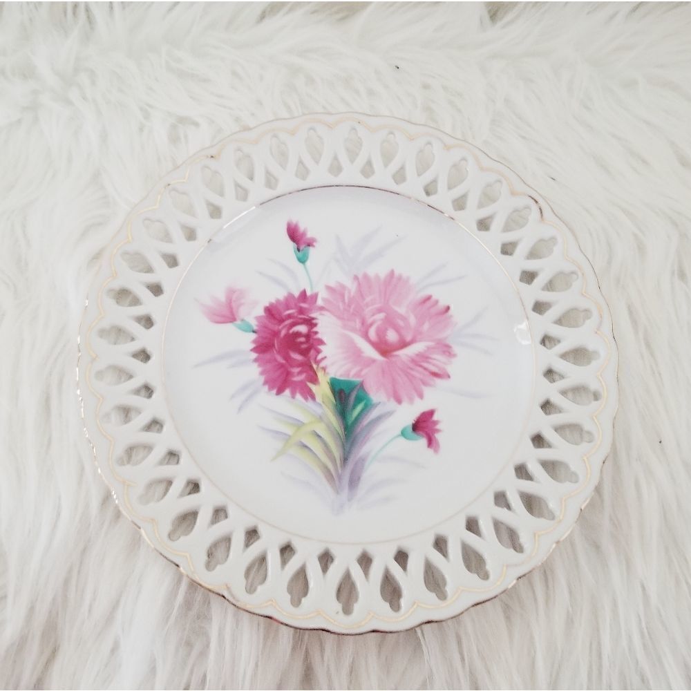 Vintage handpainted Japan reticulated